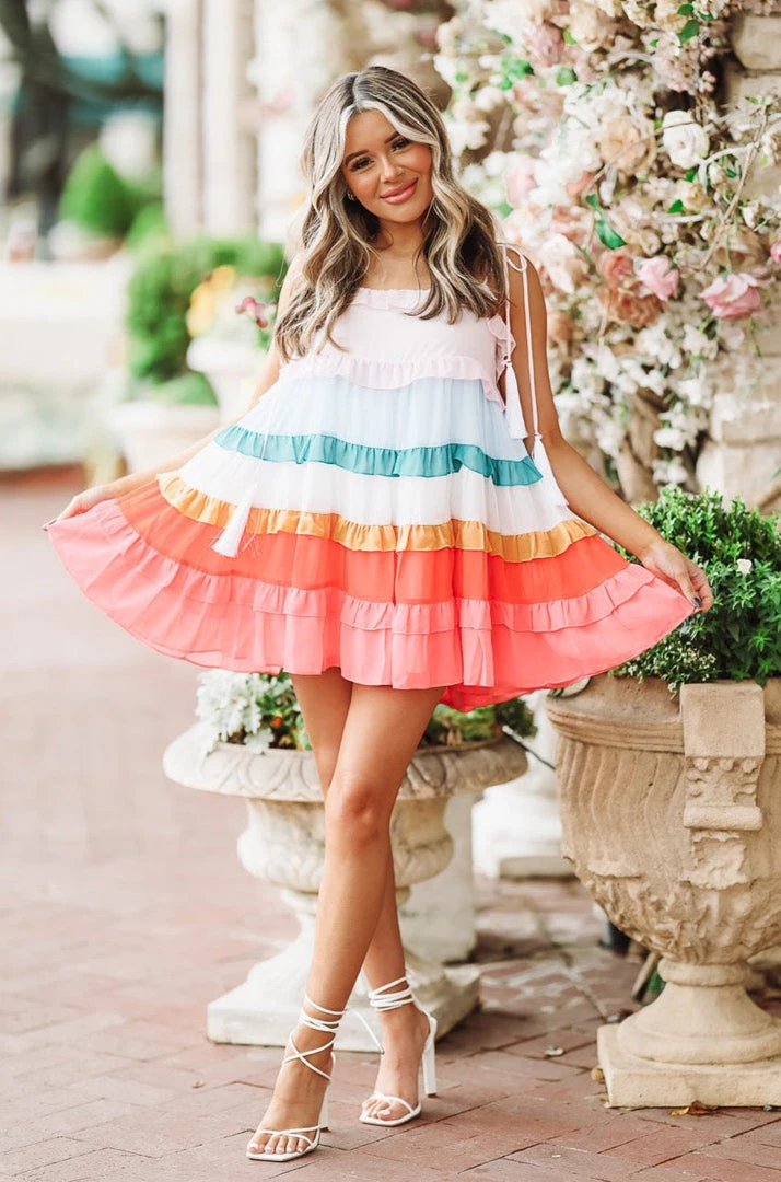 Hazel & Olive Rainbow Daze Sundress - Multi 7 Hazel & Olive Rainbow Daze Sundress - Multi