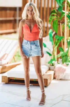 Hazel & Olive Real Deal Bodysuit - Orange NEW ARRIVALS