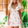 Hazel & Olive Run Free Floral Dress - White/Peach NEW ARRIVALS 1 Hazel & Olive Run Free Floral Dress - White/Peach NEW ARRIVALS
