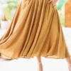 HAZEL & OLIVE Set In Sandstone Skirt - Mustard Yellow