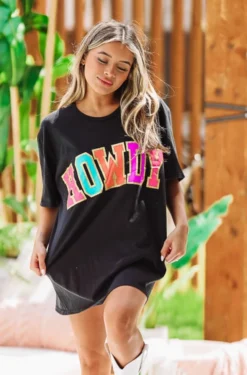 Hazel & Olive Shiny Howdy Tee - Black
