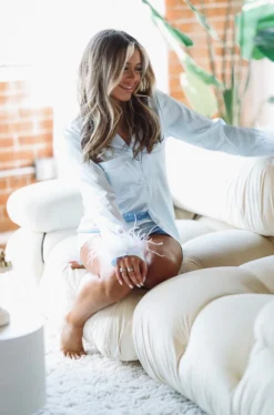 Hazel & Olive Slumber Party Pajamas Short Set - Blue