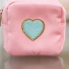 Hazel & Olive Small Square Bag Blue Heart