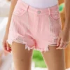 Hazel & Olive Something To Talk About Shorts - Pink Denim NEW ARRIVALS