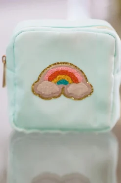 Hazel & Olive NEW ARRIVALS Square Rainbow Bag - Green