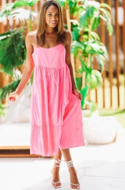 HAZEL & OLIVE Summer Stroll Dress - Pink NEW ARRIVALS