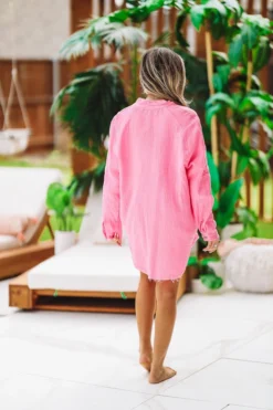 Hazel & Olive NEW ARRIVALS Sweet Nothing Coverup - Pink