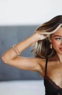 Hazel & Olive Ten Times Around Bangles Set - Gold (FINAL SALE)