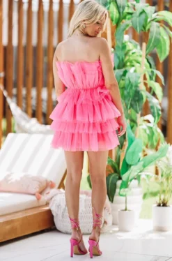 HAZEL & OLIVE Tulle Me Around Dress - Pink