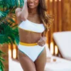 Hazel & Olive What A Girl Wants Two Piece Bikini Set - White, Yellow, Green (FINAL SALE) 2 Hazel & Olive What A Girl Wants Two Piece Bikini Set - White, Yellow, Green (FINAL SALE)