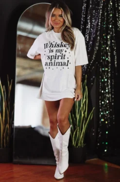 Hazel & Olive Whiskey Woman Graphic Tshirt Dress Or Tee - Cream NEW ARRIVALS 9 Hazel & Olive Whiskey Woman Graphic Tshirt Dress Or Tee - Cream NEW ARRIVALS