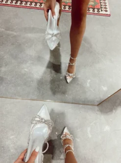 Hazel & Olive NEW ARRIVALS Wrapped In Crystals Heels - Silver 9 Hazel & Olive NEW ARRIVALS Wrapped In Crystals Heels - Silver