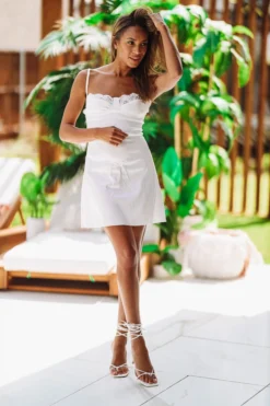HAZEL & OLIVE You're A Dream Lingerie Dress - Off White